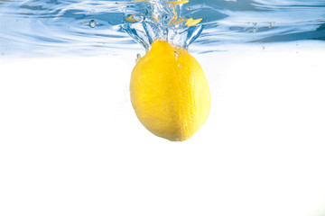 Lemon under water