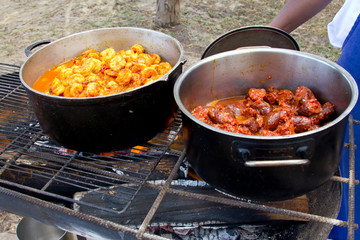 plat au feu de bois