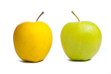 two apples. Studio shot.