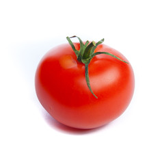 fresh ripe tomato isolated on white background