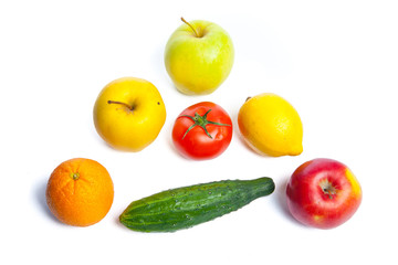 Vegetables isolated on white