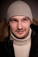 Man portrait. Close up.
