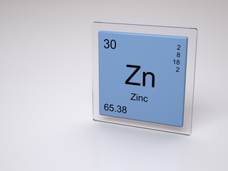 Zinc - symbol Zn - chemical element of the periodic table