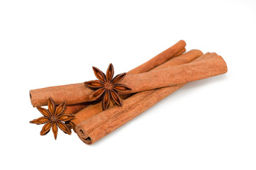 Star anise and cinnamon