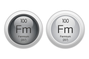 Fermium - two glossy web buttons