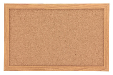 Fototapeta premium Blank Cork Notice Board with Frame Isolated on White