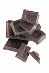 Chocolat noir en morceaux