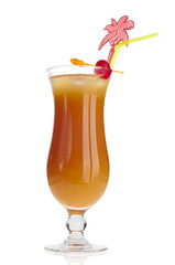 Hurricane glass of campari orange