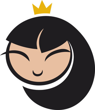 cartoon princess icon