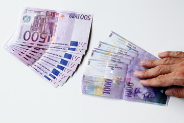 Geldwechseln Euro Schweizer Franken