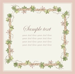 Decorative framework. Greeting card.