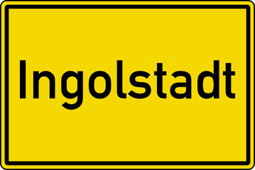 Ingolstadt Ortstafel Ortseingang Schild Verkehrszeichen