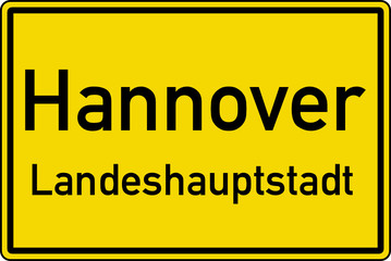 Hannover Ortstafel Ortseingang Schild Verkehrszeichen