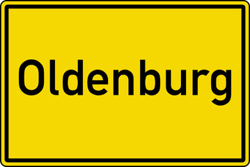 Oldenburg Ortstafel Ortseingang Schild Verkehrszeichen