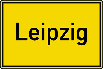 Leipzig Ortstafel Ortseingang Schild Verkehrszeichen