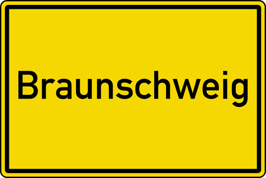 Braunschweig Ortstafel Ortseingang Schild Verkehrszeichen