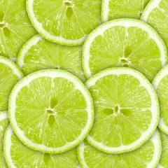 Photo sur Aluminium Tranches de fruits Abstrait vert avec des agrumes de tranches de citron vert