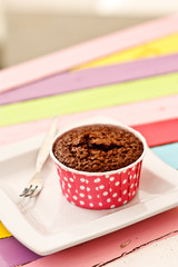 Brownie in red cup