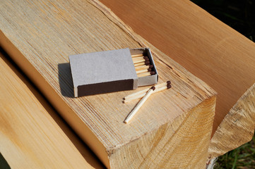 Matches on the wood