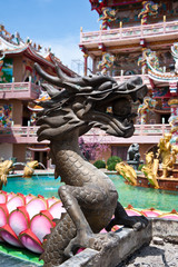 dragon statue on the china temple