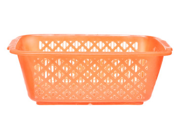 Color photo of a plastic basket