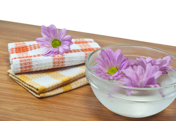 Obraz na płótnie Canvas beauty spa concept with flower