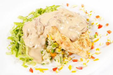 Grilled chicken with soya sauce