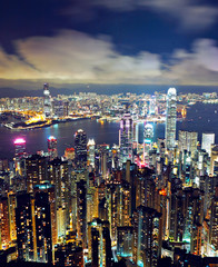 Hong Kong at night