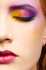 Naklejka premium closeup of beautiful woman