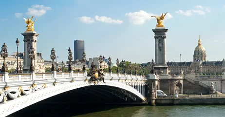 Lichtdoorlatende rolgordijnen Pont Alexandre III Pont Alexandre 3 - Paris