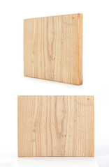 Old plank of wood isolated on white