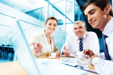 Meeting in office