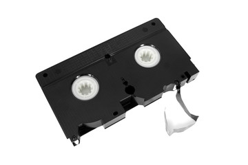 Old unusable vhs video cassette tapes