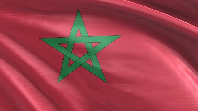 Nahtlos wehende Flagge Marokko