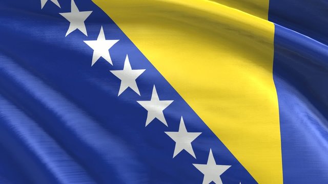 nahtlos wehende Flagge Bosnien und Herzegowina
