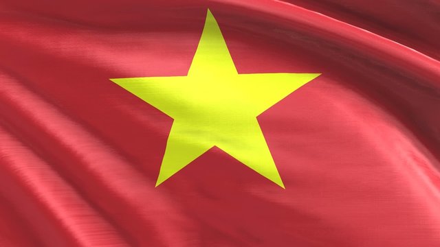 nahtlos wehende Flagge Vietnam