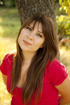 Young woman outdoors portrait.