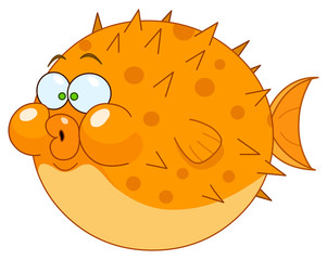 Cartoon blowfish