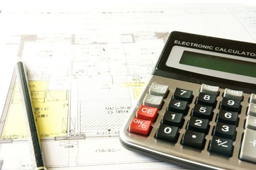 住宅ローン　電卓　設計図