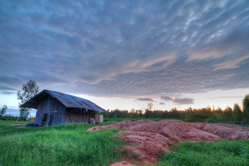 Coop in the sunset background (HDR)