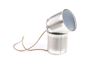 communication concept: tin can phone