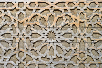 Oriental pattern. Wood carving.