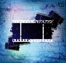 Background with old grungy filmstrip fragments. eps10