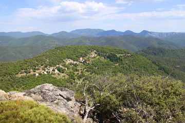 Paysage de montagne dans les Cévennes