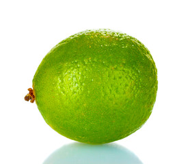 fresh lime isolated on white