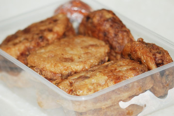 Fried meat