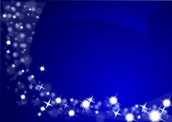 Obraz premium Blue Christmas card