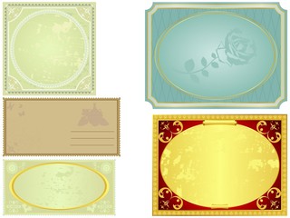 set of vintage labels 1. vector