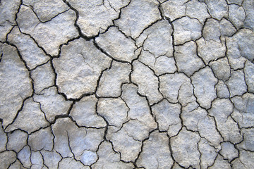 Dry cracked ground