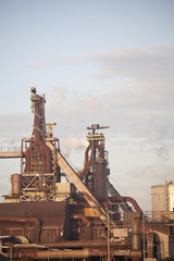 Fototapeta na wymiar Heavy steel industry at steel factory
